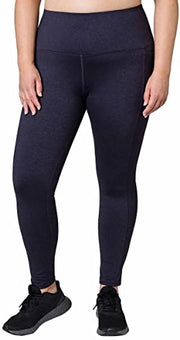 Tuff Athletics Womens High Waisted Legging with Pockets Size XS, Purple Melange