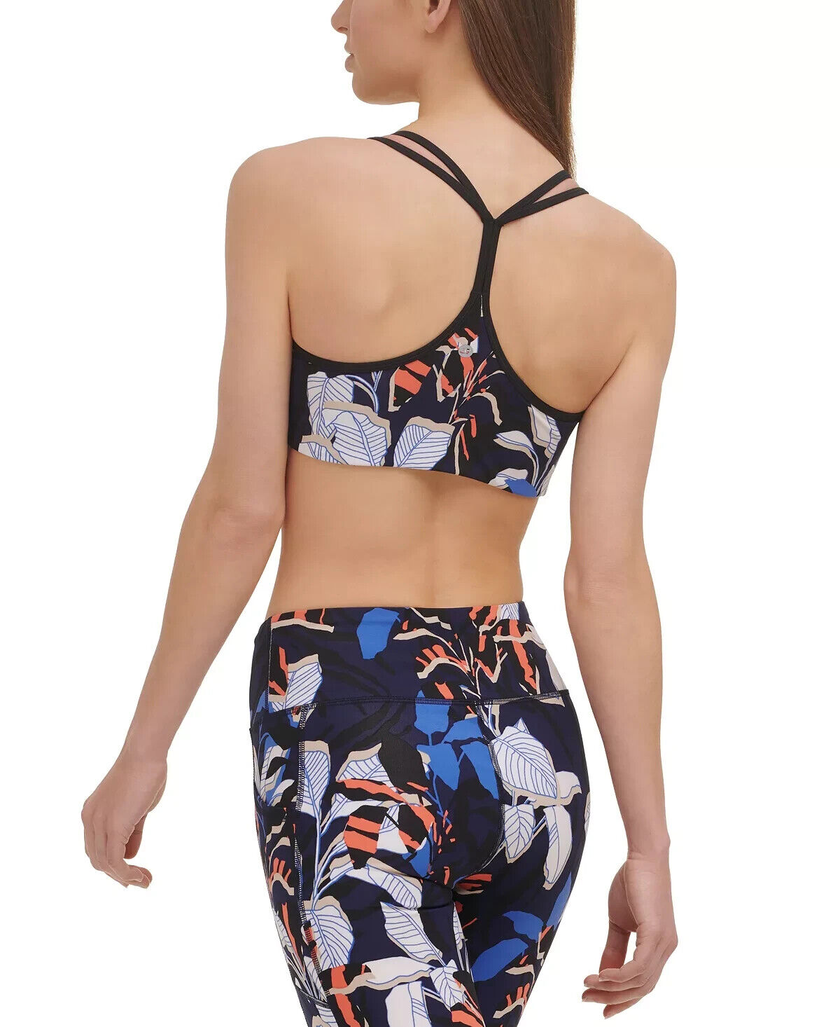 Dkny Sport Women's Welcome To The Jungle Sports Bra Black Size S MSRP $45