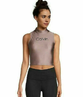 Calvin Klein Performance Womens Top Metallic lilac purple Size L MSRP $50