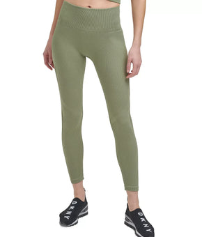 DKNY SPORT Women's High-Waist 7/8 Leggings Green Size L MSRP $60