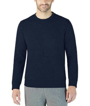 Eddie Bauer Men's Fleece Lined Crew Neck Sweatshirt Pullover Navy Size XXL