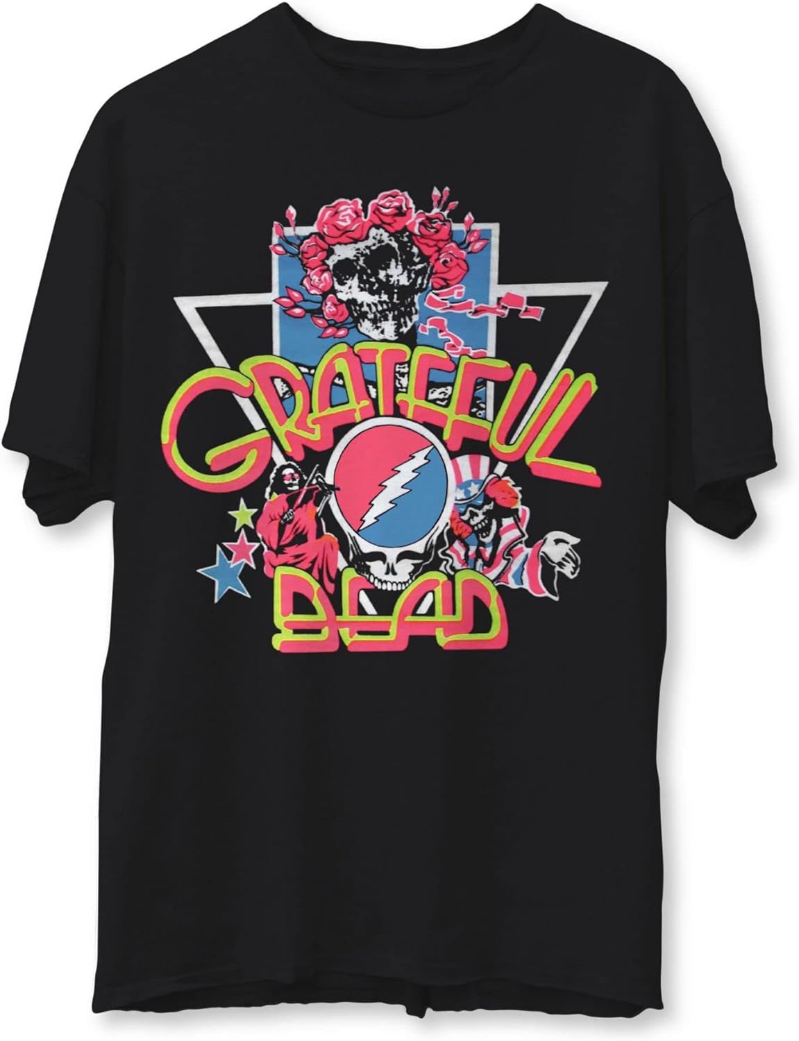 Hybrid Apparel Mens Band Black GRATEFUL DEAD Band Graphic T-Shirt Top M