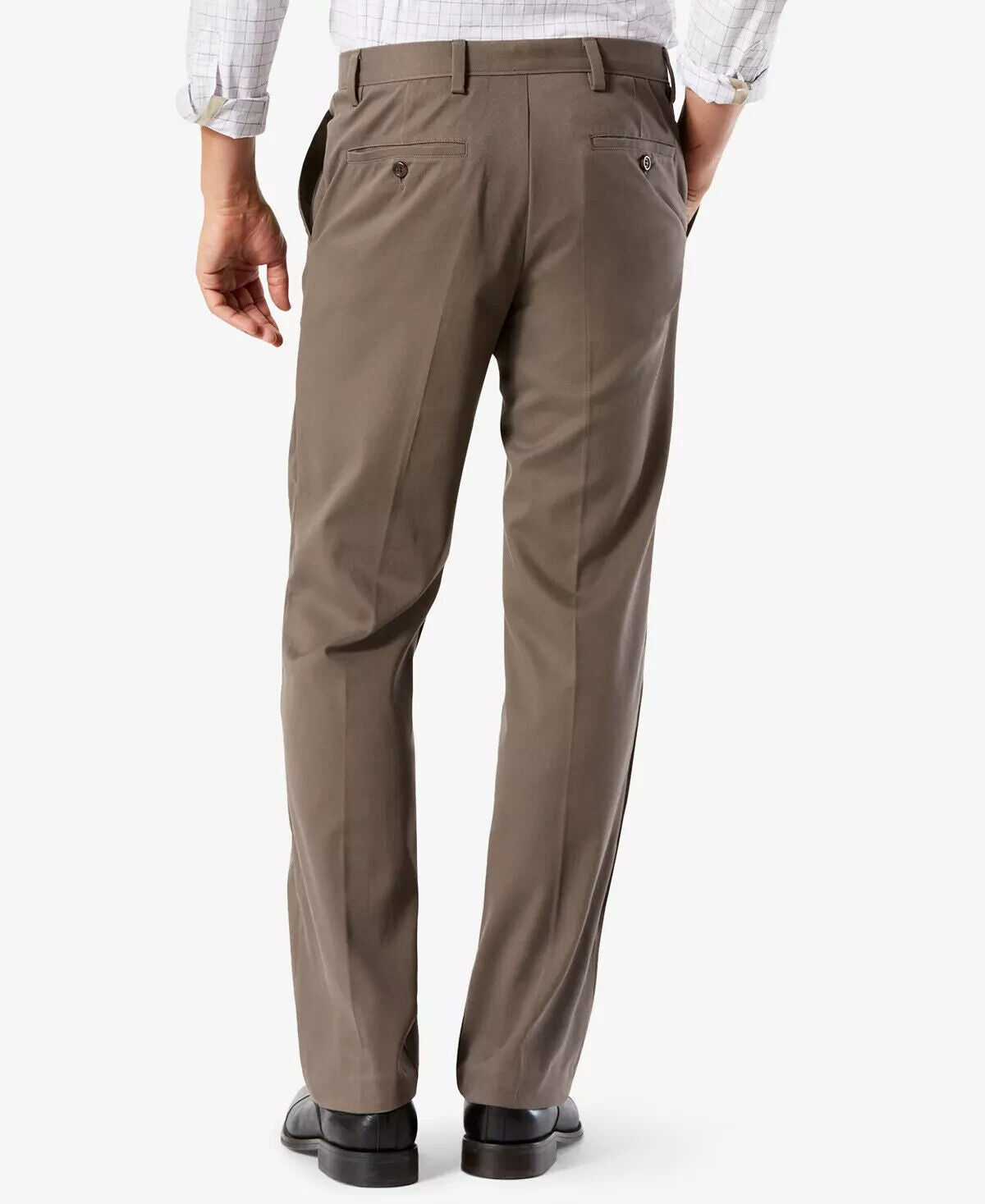 DOCKERS Men Easy Classic Fit Khaki Stretch Pants Brown Size 38x30 MSRP $50