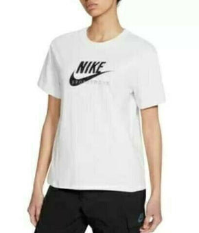 Nike Women's Sportswear Cotton Heritage T-Shirt White Size M MSRP $40