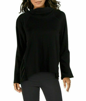 Calvin Klein Performance Women Cowl Neck Velour Hoodie Black L MSRP $69