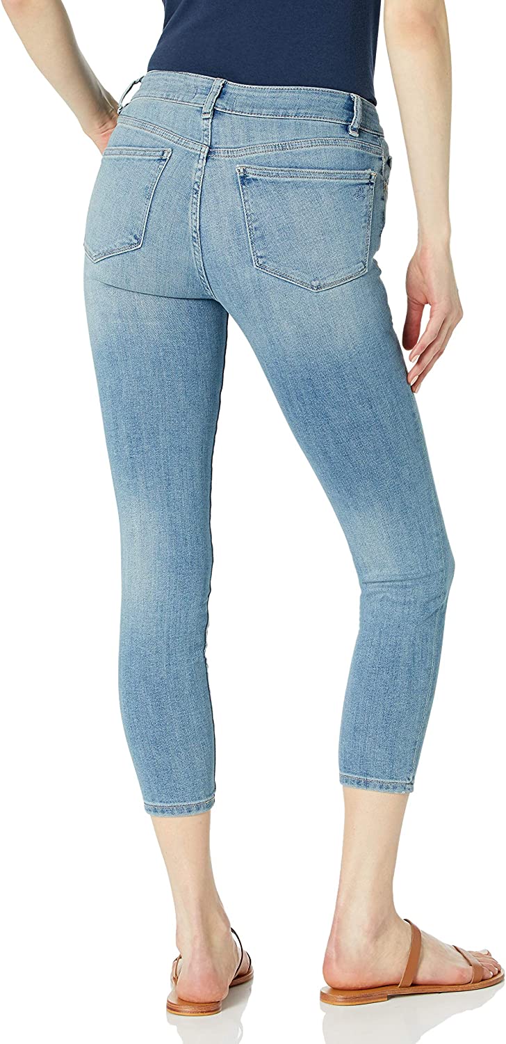 DL1961 Women's Florence Skinny MID Rise Instasculpt Crop Jean, Blue, Size 27