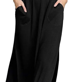 Ink+Ivy Women's T-Shirt Long Pockets Swing Maxi Dress, Black Size XL