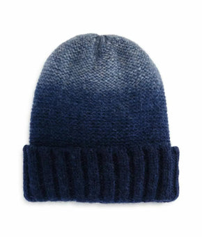 THE MENS STORE Navy Blue OMBRE Alpaca Wool Blend Beanie ONE SIZE