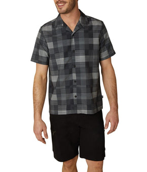 Dkny Men's Warwick Regular-Fit Stretch Stripe Check Shirt Gray Size S MSRP $70