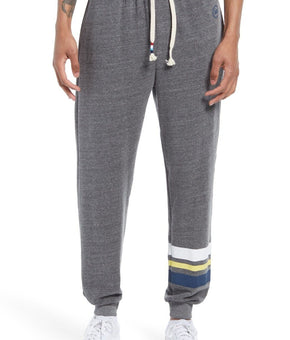 Sol Angeles Men s Varsity Striped Jogger Pants gray Size L MSRP $118