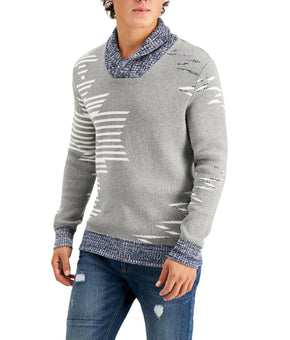 Sun + Stone Men's Native Shawl Sweater, Gray Heather, Small MSRP $50