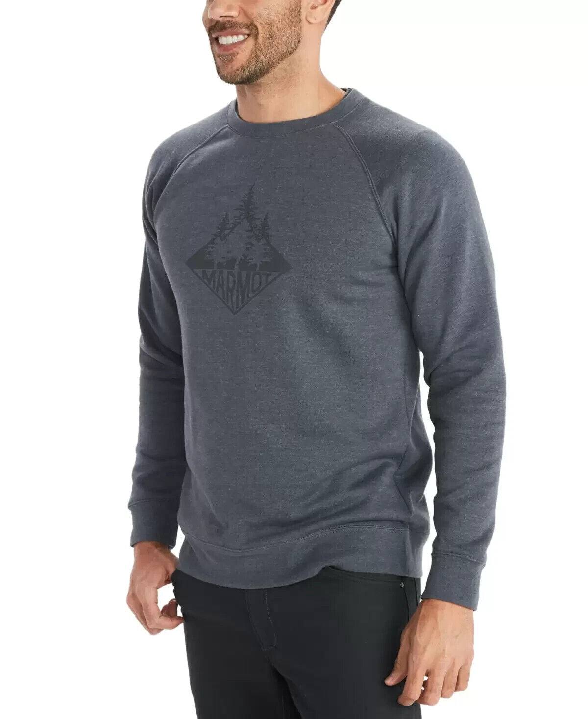 Marmot Men's Forest Graphic Sweatshirt Grey Size S MSRP $45
