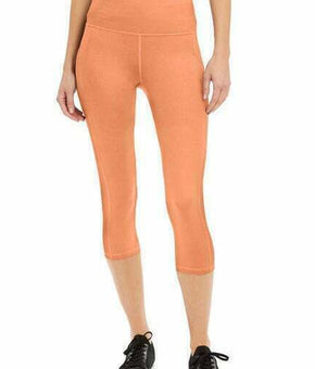 Ideology High-Rise Side-Pocket Cropped Leggings Womens orange Size XS MSRP $40