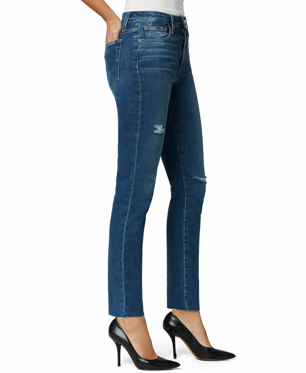 Joe's Jeans High-Rise Straight-Leg Ankle Jeans-Size 25in Blue MSRP $188