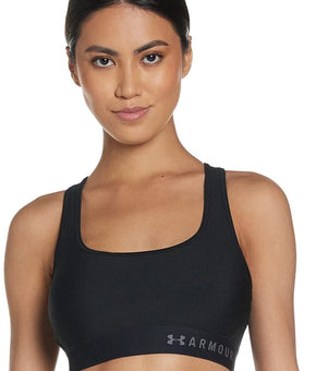 Under Armour womens Mid Impact Crossback Sports Bra Black Size XS MSRP $35