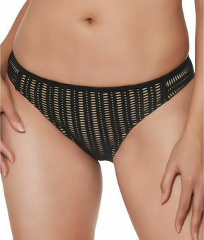Bar III Crochet Side-Tab Hipster Bikini Bottoms womens black Size XL MSRP $44