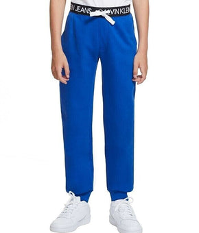 Calvin Klein Big Boys Logo Waistband Jogger Pants Size L (14-16) MSRP $45 Blue
