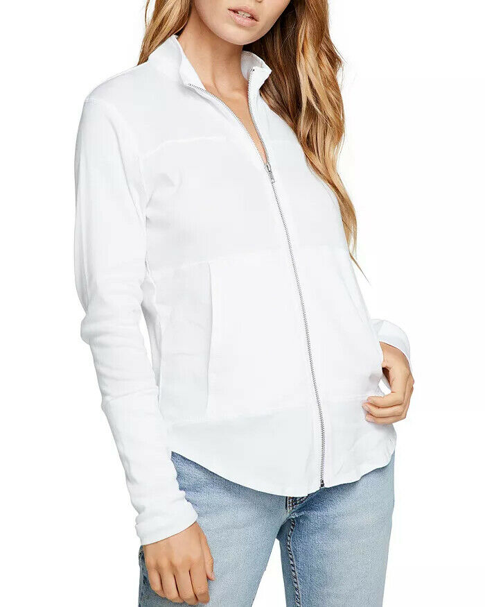 CHASER Cotton Slim-Fit Shirttail Jacket White Size M MSRP $68