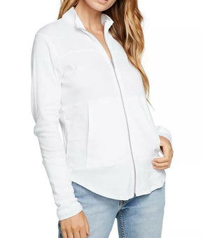 CHASER Cotton Slim-Fit Shirttail Jacket White Size S MSRP $68