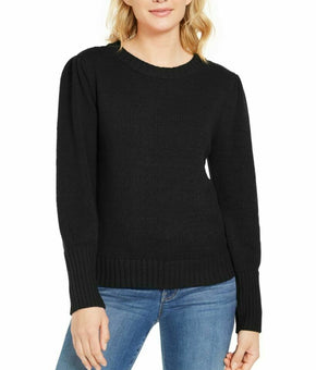 Style & Co. Women's Puffy-Sleeve Pullover Sweater, Black, Size S MSRP $50