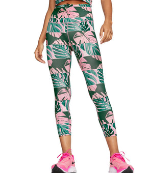 Nike Women's Dri-fit Printed Cropped Full Length Leggings Green Size XS MSRP $65