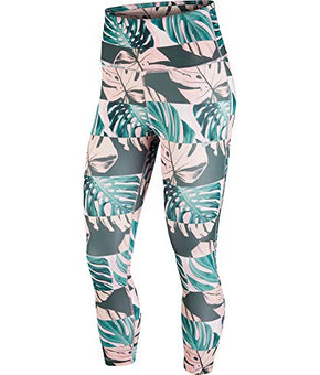 Nike Fast Crop Runway Women's Crop Running Tights CJ2162-654 Green Pink Size XS