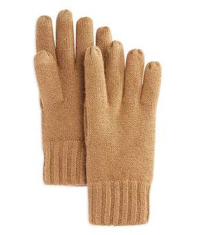 The Men's Store at Bloomingdale's Textured Cashmere Text Gloves brown Camel OS