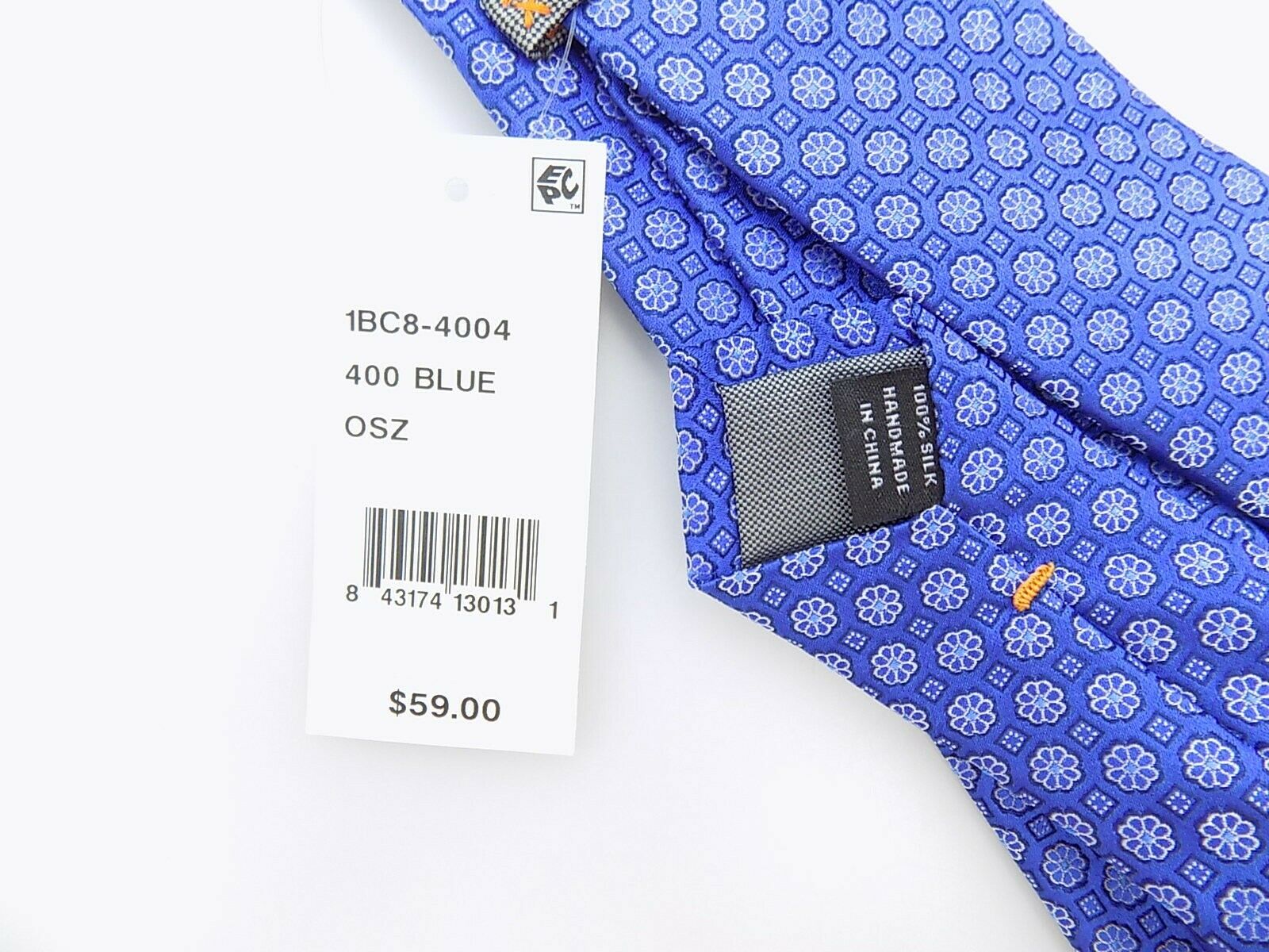 Bloomingdale's Mens Silk Professional Neck Tie Necktie Blue MSRP $59