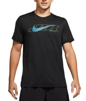 NIKE Men's Swoosh Training T-Shirt Black Size L MSRP $50