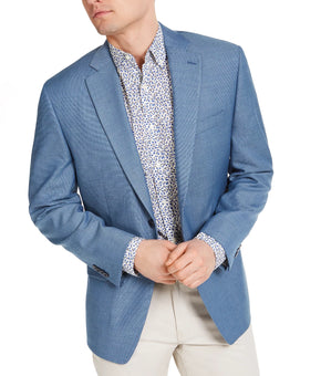 Michael Kors Men's Classic-Fit Light Blue Sport Coat Size 42 Long