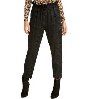 RACHEL Rachel Roy Women Shelle Pants Leopard Black Plus Size XXL