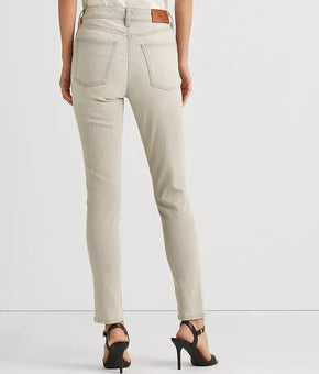 Lauren Ralph Lauren High Rise Skinny Ankle Jeans Soft Grey Size 16/33 MSRP $100
