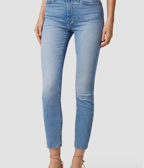 HUDSON JEANS Barbara High-Rise Cropped Skinny Jeans Blue Size 31 MSRP $195