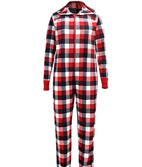 Family Pajamas Matching Fleece Pajama Trio Buffalo Check Womens Red Size XS