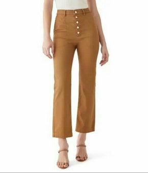 DL1961 Marianna Hewitt Jerry High Waist Crop Jeans Brown Size 28 MSRP $189