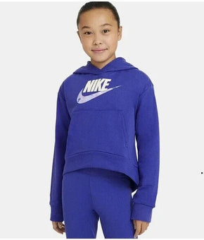 NIKE Big Girls Sportswear Club Hoodie, Plus Sizes M Purple MSRP $45