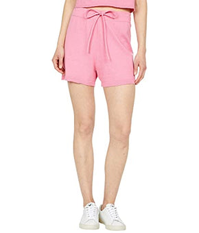 Sanctuary Essential Pull-On Lounge Shorts for Women - Mid Rise, Comfortable and Cozy Casual Drawstring Shorts - Sugar Pink XS (US 2) One Size