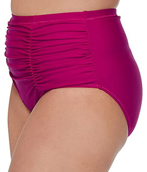 RAISINS CURVE Women's Pink Pink Tummy Control Bikini Swimsuit Bottom Size 22W
