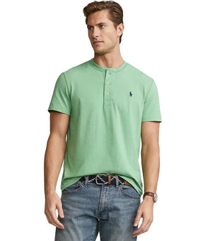 POLO RALPH LAUREN Men's Stretch Jersey Henley Shirt Green Size S MSRP $70