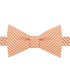 Tommy Hilfiger Men's Rockaway Gingham Bow Tie Orange MSRP $50