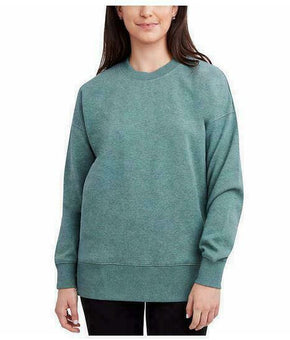 Kirkland Signature Womens Cozy Crewneck Fleece Top Green Size S