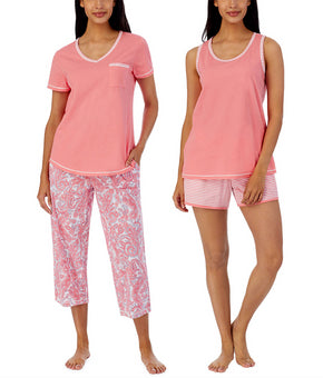 Carole Hochman womens 4-Piece Pajama Set pink Size XS