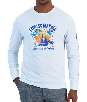 Club Room Mens Cypress Marina Cotton Crewneck Graphic T-Shirt White Size XXL