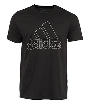 adidas Men's Badge of Sport Tiny Type Tee Black L