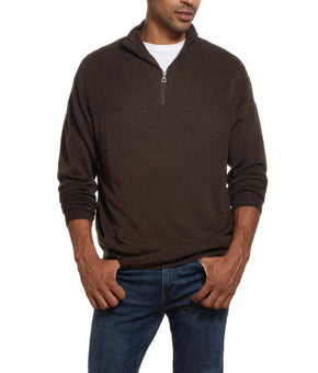 Weatherproof Vintage Men's Soft Touch 1/4 Zip Sweater Brown Bear Size M