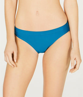 Nike Women Hipster Bikini Bottoms Teal Blue Neon Yellow Logo Size M