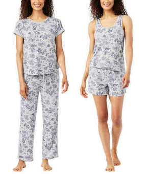 Lucky Brand womens 4-piece Pajama Set Gray Size L