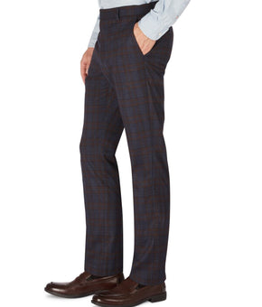 TOMMY HILFIGER Modern-Fit TH Flex Stretch Pants Size 36X32 Brown Navy MSRP $95