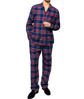 Petite Plume Windsor Tartan Pajamas Set Blue Red Size M MSRP $88