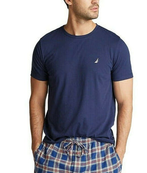 Nautica Men's Short Sleeves Crewneck Sleepwear T Shirt Dark Navy Size M
